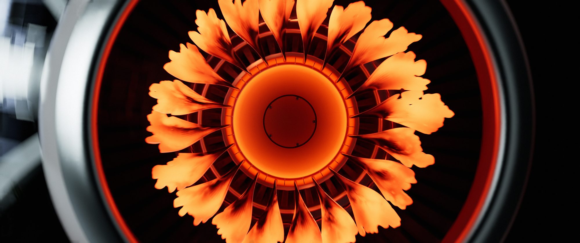 Turbine opening like a flower